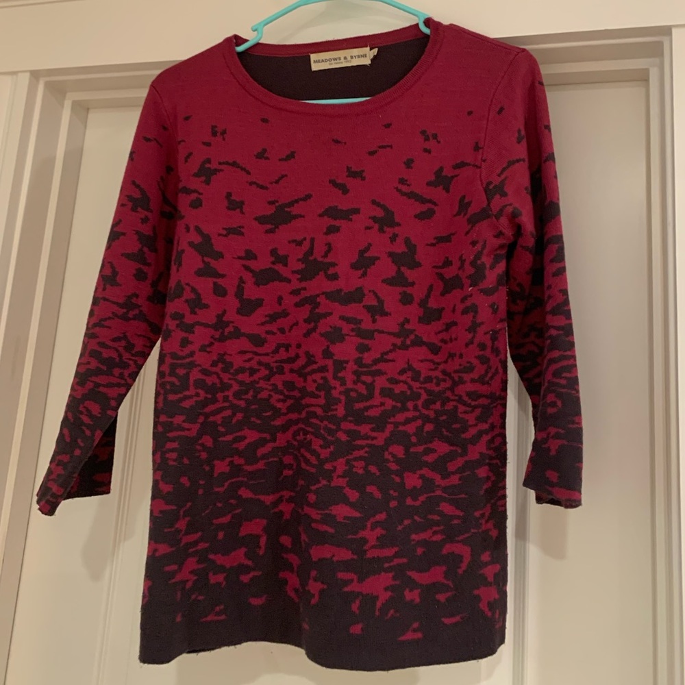Pink and Gray Patterned Top